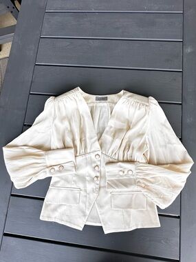 Lichi V-neck satin blouse Size M